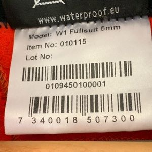 Wetsuit Men’s Waterproof W1 Full Suit 5mm